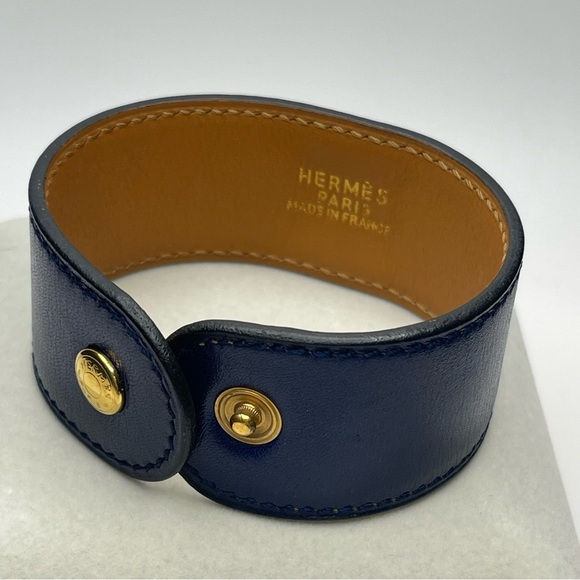 Hermès Leather Medor Stud Wrap Bracelet - Picture 5 of 9